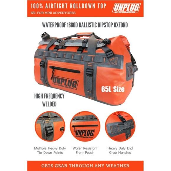 Adventure Bag -1680D Heavy Duty Waterproof Travel Duffel Bags for Camping, - Picture 2 of 7